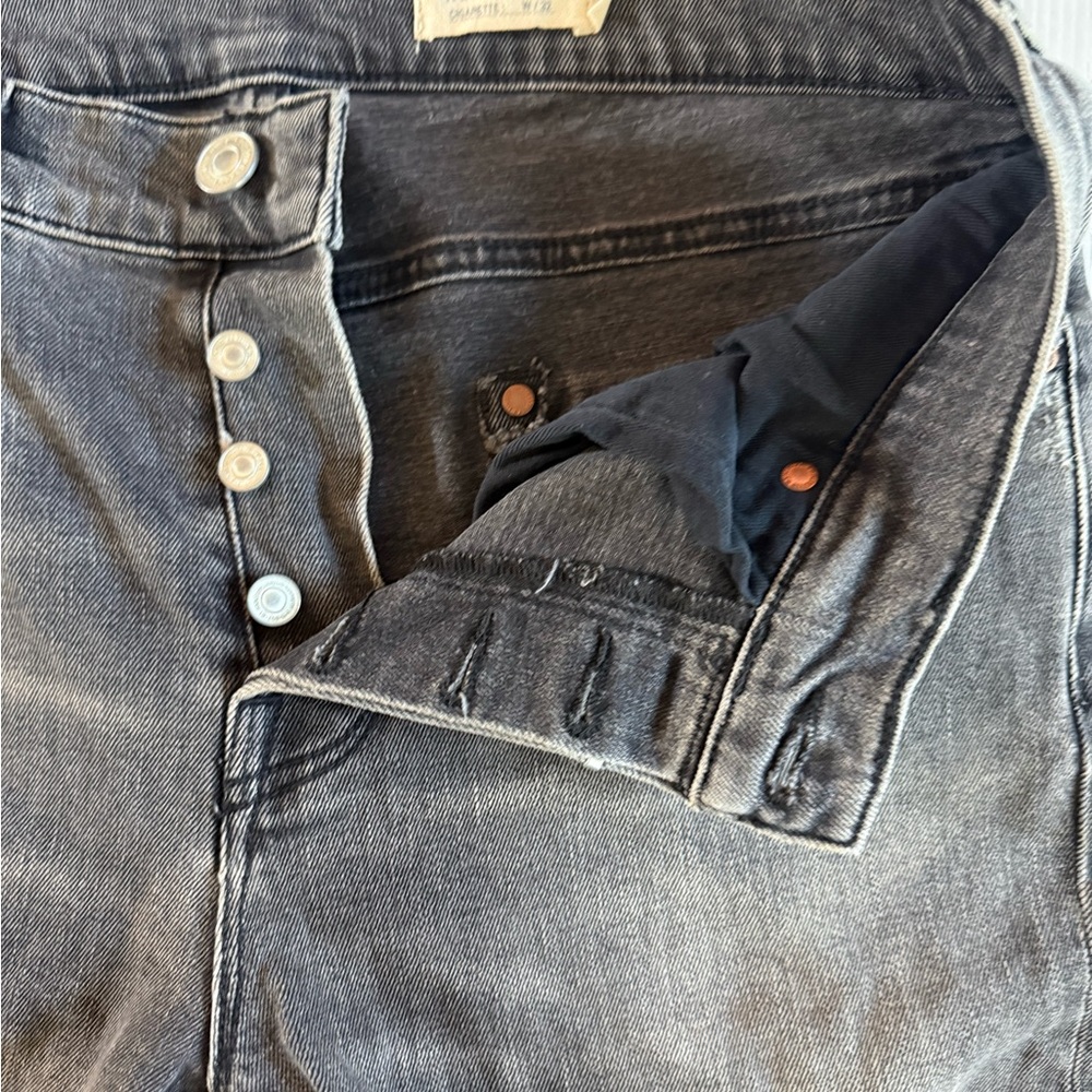 All Saints Jeans Mens 32x33 Black Denim Cigarette Skinny Straight Stretch Work‎ - Picture 4 of 11